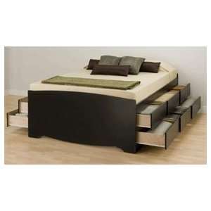   Prepac Tall Full Double Storage Bed (Black) BBD 5612