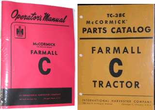 FARMALL C Farm Tractor Owner Operators Parts Manual IH  