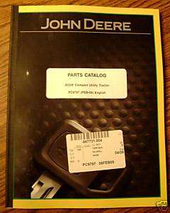 John Deere 3032E Compact Utility Tractor Parts Catalog  