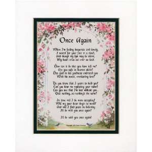 Again Touching 8x10 Bereavement Poem, Double matted In White/Dark 