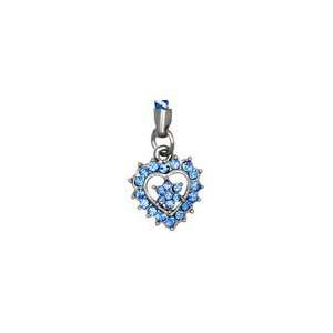  Heart with Star (Blue) Cellphone Charm CH505BL for Casio 