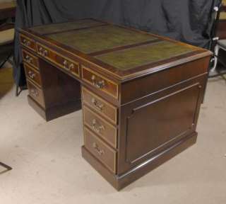 English Regency Writing Desk Pedestal Desks Inlay  