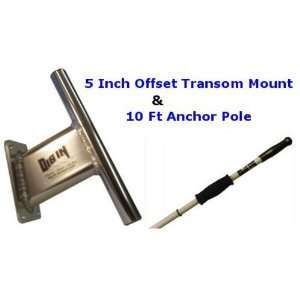  5 Inch Transom Offset & 10Ft Anchor Pole Sports 