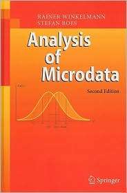 Analysis of Microdata, (3540927476), Rainer Winkelmann, Textbooks 