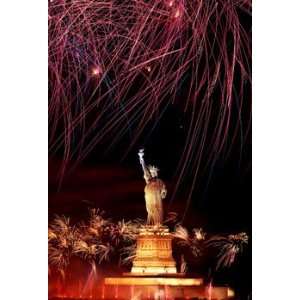 Statue of Liberty with Fireworks 