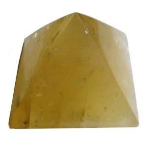 Calcite Pyramid 05 Sacred Geometry Crystal Golden Yellow Honey Rainbow 