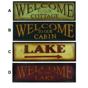    Medium Welcome To The Lake Signs Country Décor