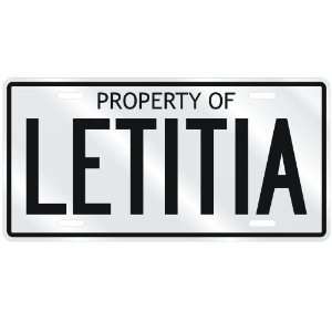  NEW  PROPERTY OF LETITIA  LICENSE PLATE SIGN NAME