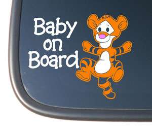 Winnie the Poohs Baby Tigger BABY ON BOARD Car Decal  