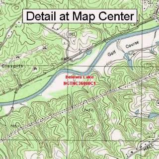 USGS Topographic Quadrangle Map   Belews Lake, North Carolina (Folded 
