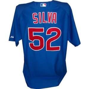 Carlos Silva #52 Chicago Cubs 2010 Opening Day Game Used Road Jersey 