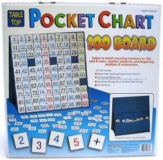 100 Number Table Top Pocket Chart pre K+ special need  