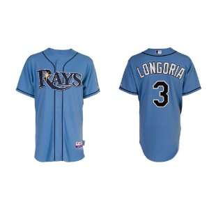 Tampa Bay Rays #3 Longoria Sky Blue 2011 MLB Authentic Jerseys Cool 