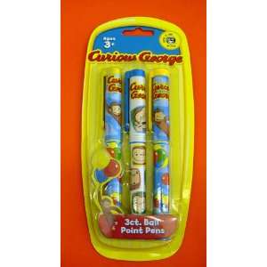  Curious George 3ct. Ball Point Pen Set