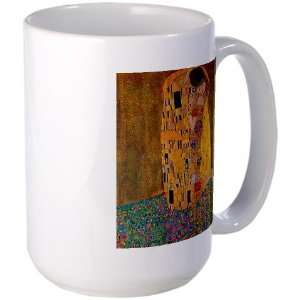  Klimt The Kiss Klimt Large Mug by  Everything 