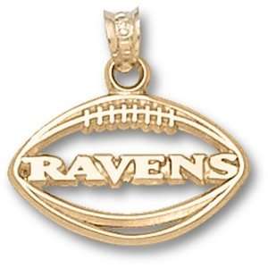   Ravens NFL New Football Pendant (Gold Plate)