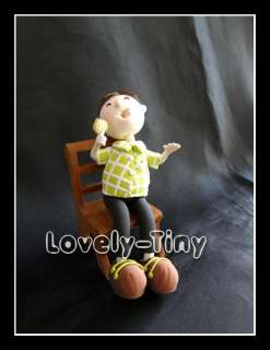 Spring Clay Dolls Dollhouse miniature dollBoy sitting  