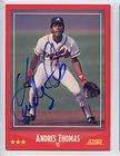 1988 Score #299 Andres Thomas Autographed/Sig​ned Braves