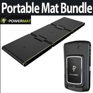 Powermat PMM PT100 Portable, Foldable Charging Mat (Black) Bundle With 