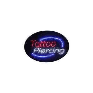  Animated TATTOO & PIERCING LED Shop Sign Window or Wall 