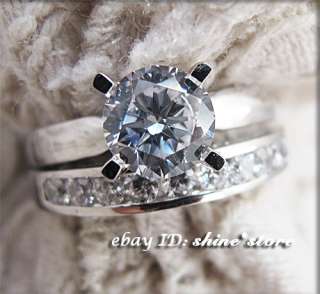 GENUINE 9CT SOLID WHITE GOLD ENGAGEMENT WEDDING LADY SIMULATED DIAMOND 