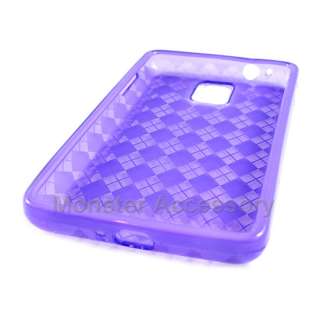 The Samsung Infuse 4G Purple Argyle Candy Gel Cover Case provides the 
