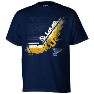   Louis Blues Youth In Stick Tive T Shirt   Navy Blue