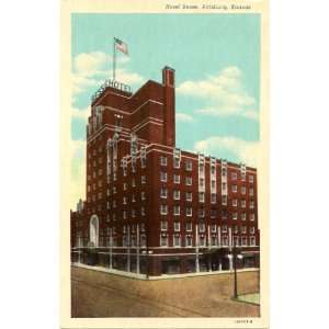   1930s Vintage Postcard Hotel Besse   Pittsburg Kansas 