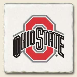 Ohio State University Tumbled Stone Coaster Set  Kitchen 