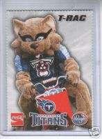 2005 Tennessee Titans Mascot T Rac Game Givaway Card  