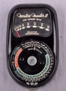 Vintage WESTON Master II Cine Exposure Meter w/ Case  