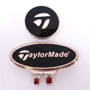  Taylormade Black Golf Ball Marker & Hat Clip Sports 