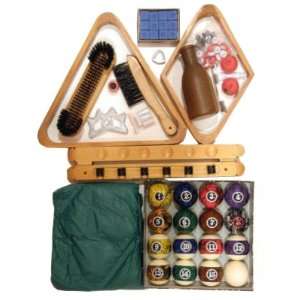  Pool Table Accessory Kit With Dark Marble Style Ball Set 