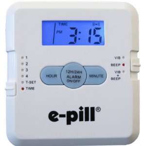  Vibrating and Sound Pill Box Timer with 4 Daily Alarms 