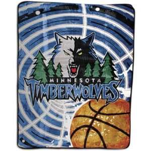 Timberwolves Northwest NBA Royal Plush Raschel Blanket ( Timberwolves 
