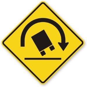  Truck Rollover Warning (symbol) Diamond Grade, 24 x 24 