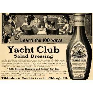  1904 Ad Tildesley Yacht Club Salad Dressing Relish Meal 