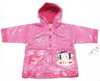 SMALL PAUL FRANK Pink Rain Coat Girls 12 MOS NWT $46  