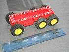 Lego Large RED Vehicle Car / Train / Truck Base Chassis + 6 Yellow 