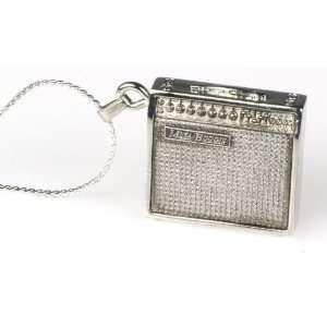  Harmony Jewelry Guitar Amplifier Necklace   Silver 