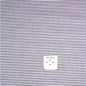 Pima Cotton Fabric, Thin Stripe Shirting in Purple and Cream Ecru Per 