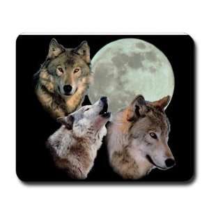 Wolf Moon Twilight Mousepad by   Sports 