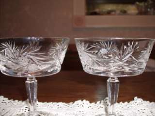 Bavarian Crystal Compote Glasses X 4  
