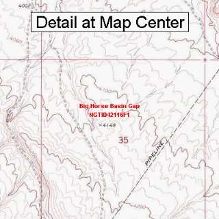  USGS Topographic Quadrangle Map   Big Horse Basin Gap 