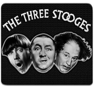 The Three Stooges Logo Mouse Pad Moe Larry Curly 3  