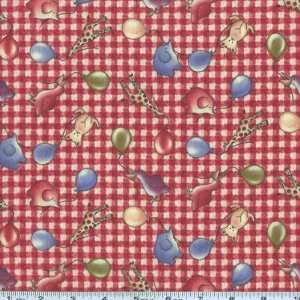 com 45 Wide Northcott Flannel Lullaby Celebration Check Red Fabric 