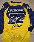 chad reed signed 2009 thor custom 22 jersey xl new