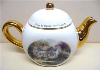 Thomas Kinkade Teapot   Home is where the Heart Is  
