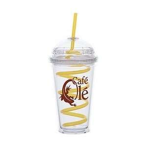  81183    16 oz Big Top Carnival Cup w/Yellow Curly Straw 