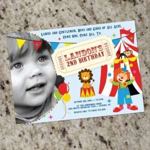  Circus/Carnival/Big Top Photo Party Invitations   Print 